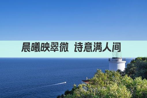 晨曦映翠微 诗意满人间 