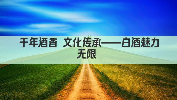 千年酒香 文化传承——白酒魅力无限 
