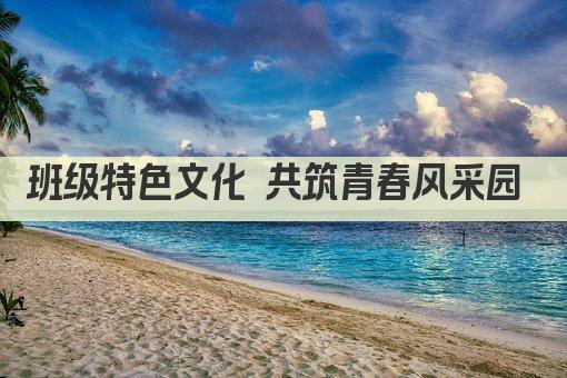 班级特色文化 共筑青春风采园 