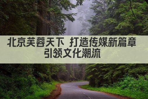 北京芙蓉天下 打造传媒新篇章 引领文化潮流 