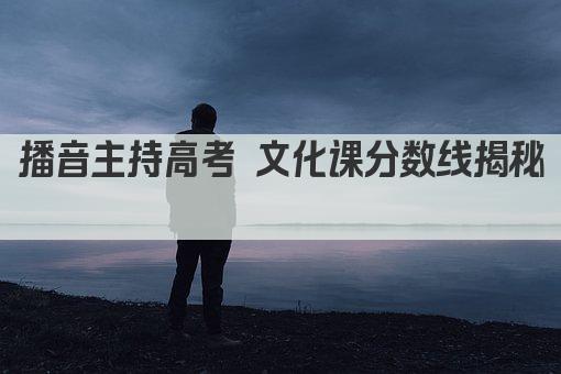 播音主持高考 文化课分数线揭秘  