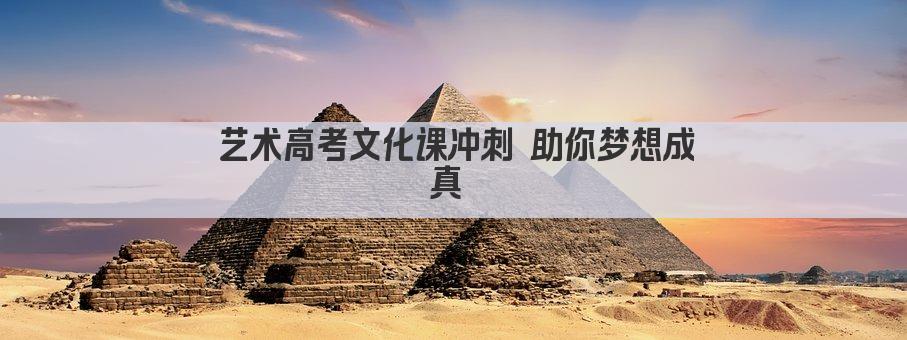 艺术高考文化课冲刺 助你梦想成真 