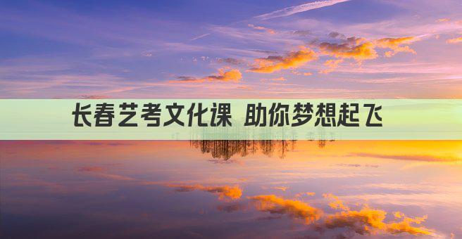 长春艺考文化课 助你梦想起飞 