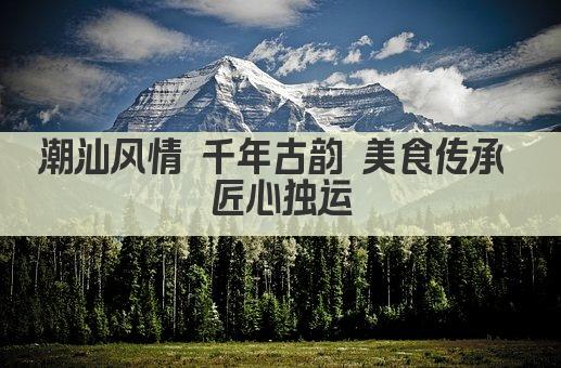 潮汕风情 千年古韵 美食传承 匠心独运