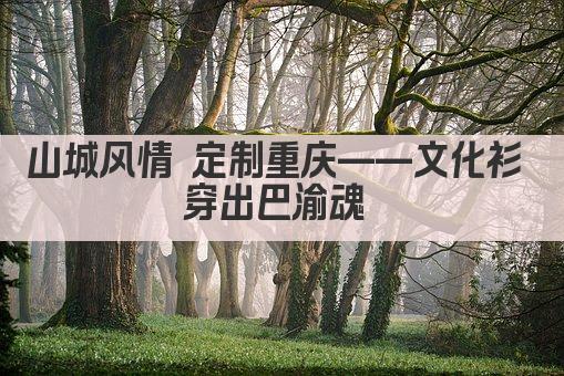 山城风情 定制重庆——文化衫 穿出巴渝魂 