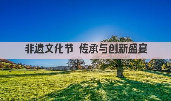 非遗文化节 传承与创新盛宴