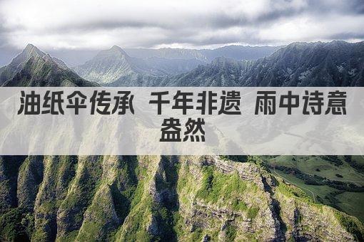 油纸伞传承 千年非遗 雨中诗意盎然