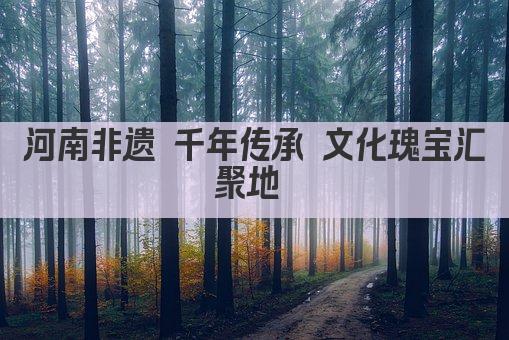 河南非遗 千年传承 文化瑰宝汇聚地 
