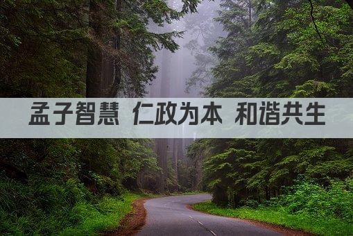 孟子智慧 仁政为本 和谐共生之道