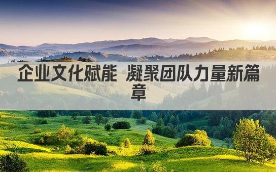 企业文化赋能 凝聚团队力量新篇章
