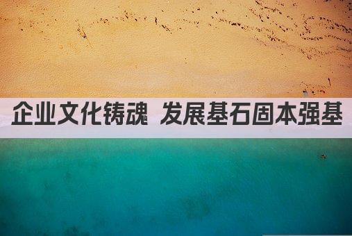 企业文化铸魂 发展基石固本强基