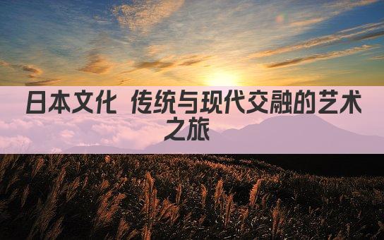 日本文化 传统与现代交融的艺术之旅 