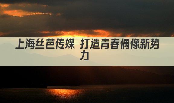 上海丝芭传媒 打造青春偶像新势力 