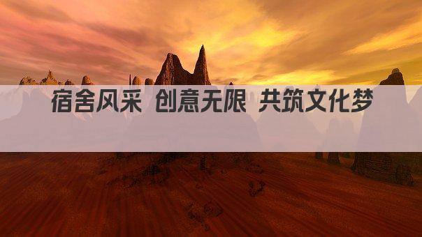 宿舍风采 创意无限 共筑文化梦 
