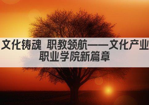 文化铸魂 职教领航——文化产业职业学院新篇章