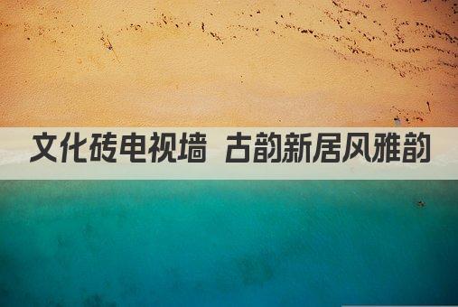 文化砖电视墙 古韵新居风雅韵