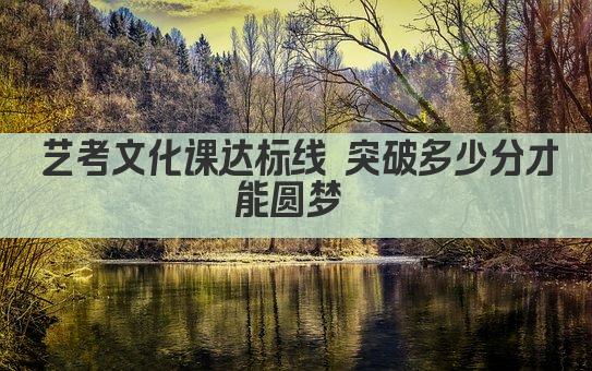 艺考文化课达标线 突破多少分 梦想起航 