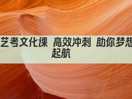 艺考文化课 高效冲刺 助你梦想起航  
