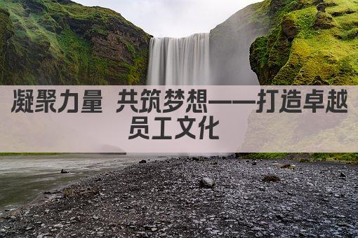 凝聚力量 共筑梦想——打造卓越员工文化 