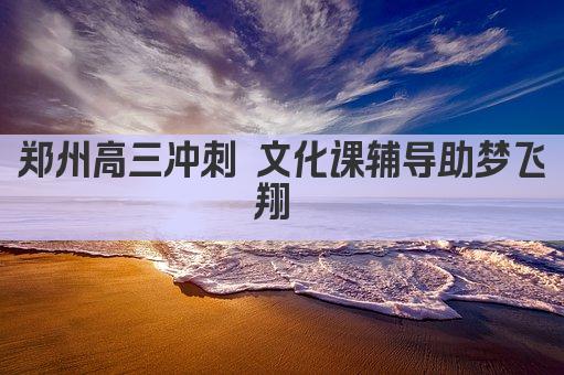 郑州高三冲刺 文化课辅导助梦飞翔 