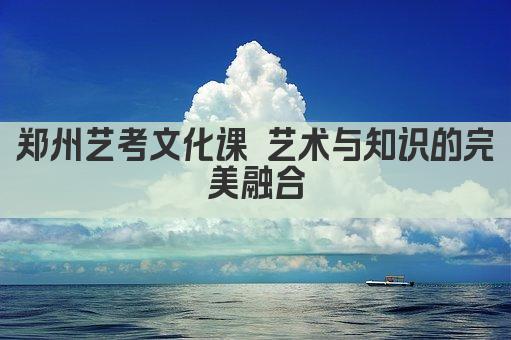 郑州艺考生文化课备考攻略全解析