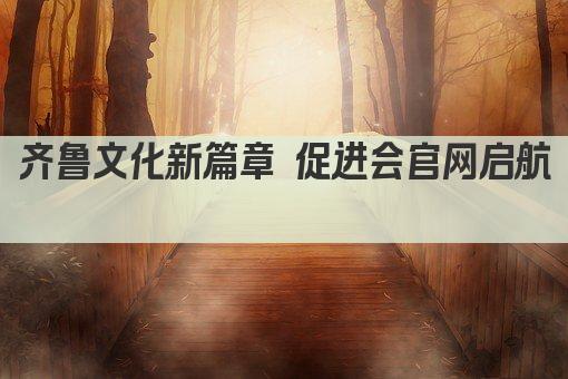 齐鲁文化新篇章 促进会官网启航 