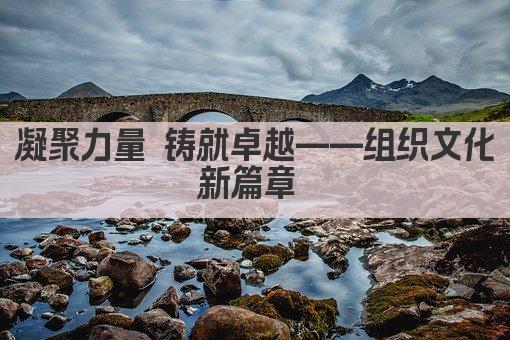凝聚力量 铸就卓越——组织文化新篇章 