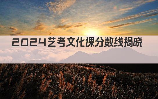 2024艺考文化课分数线揭晓  