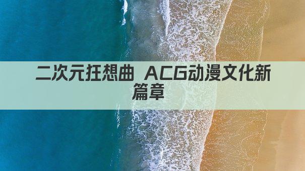 二次元狂想曲 ACG动漫文化新篇章 