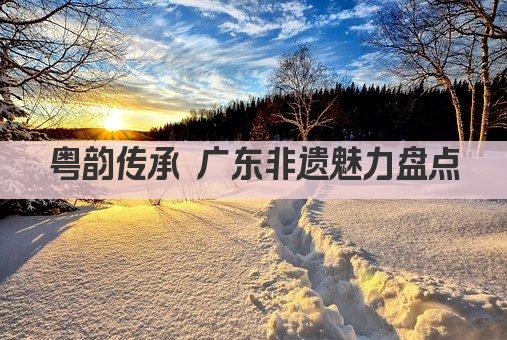 粤韵传承 广东非遗魅力盘点