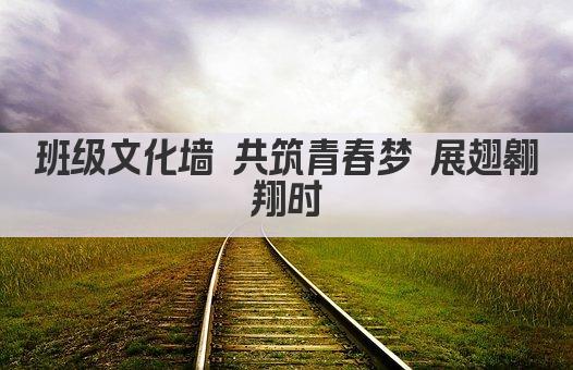 班级文化墙 共筑青春梦 展翅翱翔时