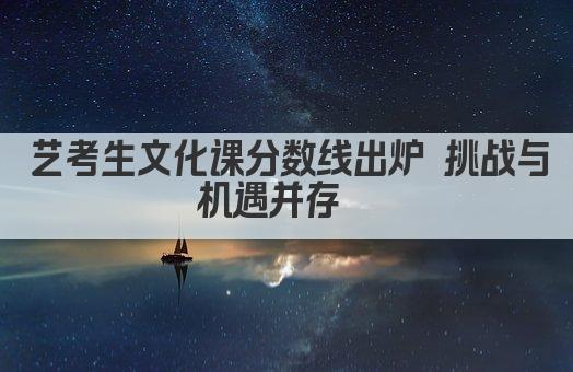 艺考生文化课分数线出炉 挑战与机遇并存  