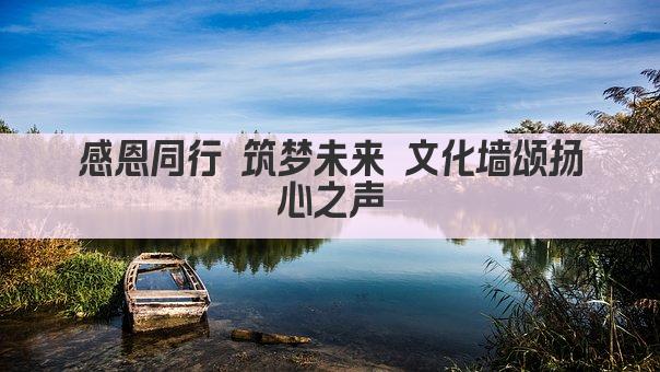 感恩同行 筑梦未来 文化墙颂扬心之声
