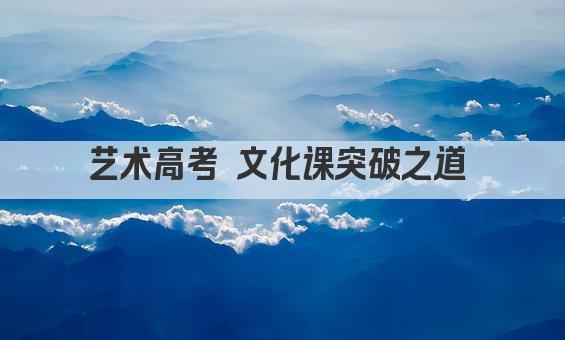 艺术高考 文化课突破之道 