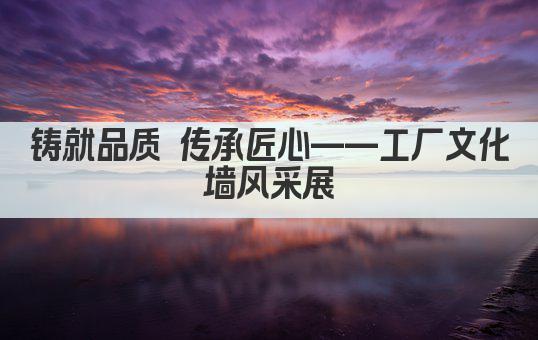 铸就品质 传承匠心——工厂文化墙风采展
