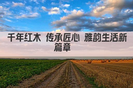 千年红木 传承匠心 雅韵生活新篇章  