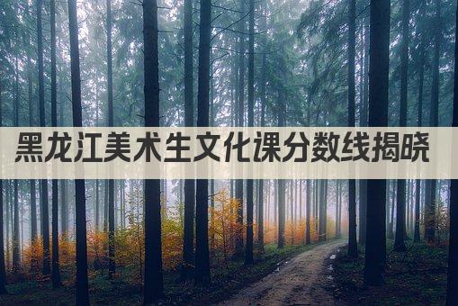 黑龙江美术生文化课分数线揭晓 
