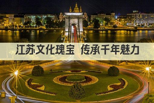 江苏文化瑰宝 传承千年魅力