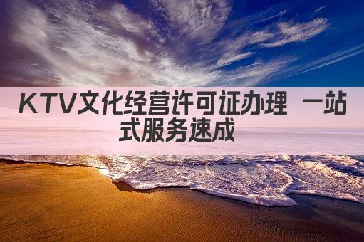 KTV文化经营许可证办理 一站式服务速成 
