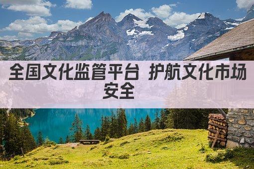 全国文化监管平台 护航文化市场安全  