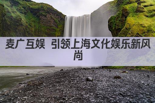 麦广互娱 引领上海文化娱乐新风尚