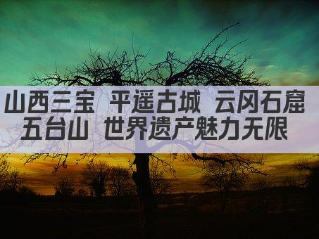 山西三宝 平遥古城 云冈石窟 五台山 世界遗产魅力无限 