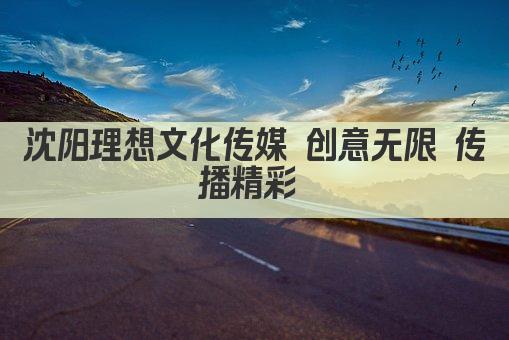 沈阳理想文化传媒 创意无限 传播精彩 