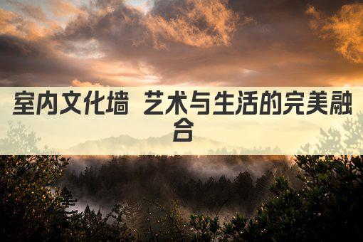 室内文化墙 艺术与生活的完美融合