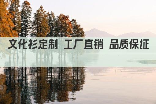 文化衫定制 工厂直销 品质保证 