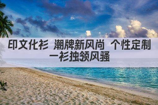 印文化衫 潮牌新风尚 个性定制 一衫独领风骚 