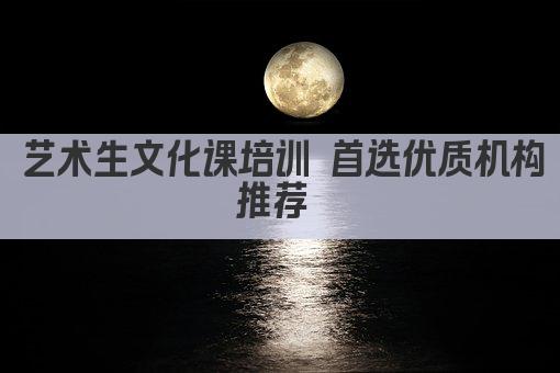 艺术生文化课培训 首选优质机构推荐 