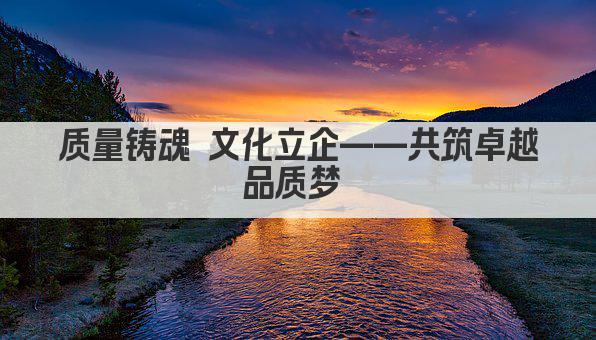 质量铸魂 文化立企——共筑卓越品质梦 