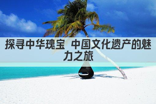 探寻中华瑰宝 中国文化遗产的魅力之旅