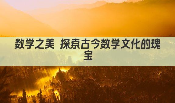 数学之美 探索古今数学文化的瑰宝
